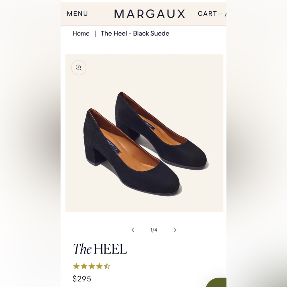 NWT Margaux The Heel Black suede in 41 (Size 10) W